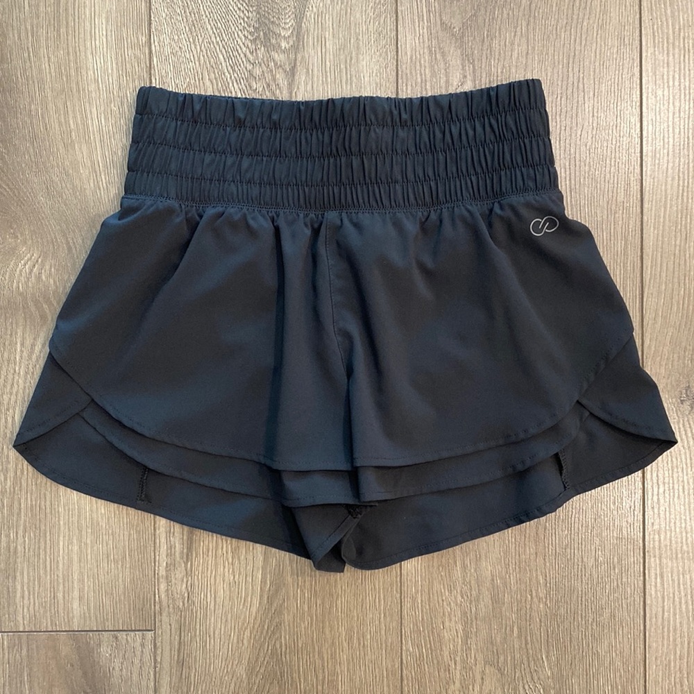 CALIA 2.5” Petal High Rise Black Lined Running Shorts Size XS